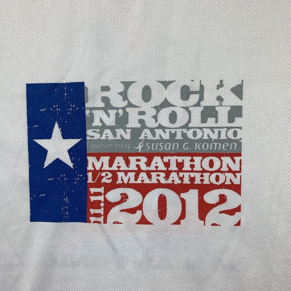 Brooks Shirt Womens Medium White Rock N Roll Marathon San Antonio 2012